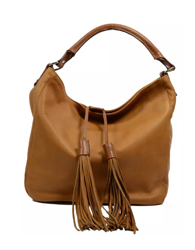 Hermine Sac Shopping Hobo Cuir Whisky.