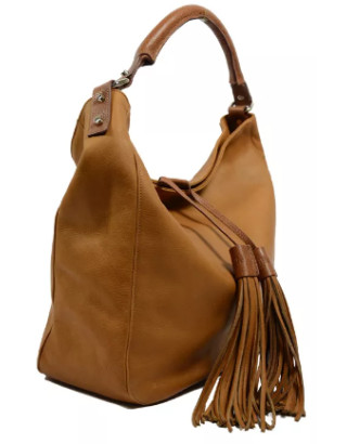 Hermine Sac Shopping Hobo Cuir Whisky.