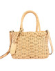 Sac en cuir en forme de panier.